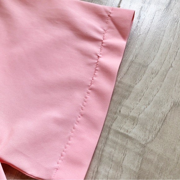 Vintage 60s Pink Nylon Lace Applique PJ Top + Pockets - Picture 6 of 7